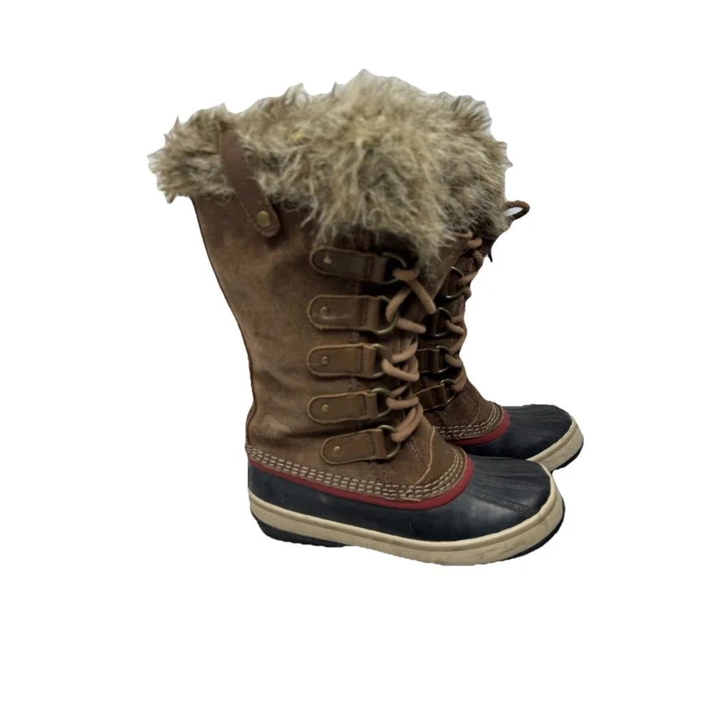 🔥Sorel TofinoSz6.5 🤎 🤑Waterproof Lined Winter Snow Boots Faux Fur Slay The ❄️